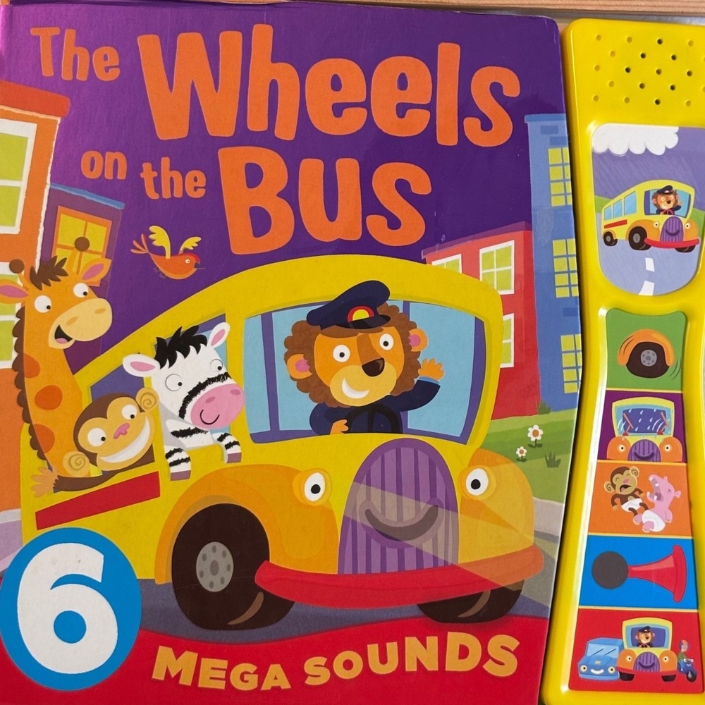 The Wheels on the Bus Mega Sounds Interactive Board Book for Kids Works well!